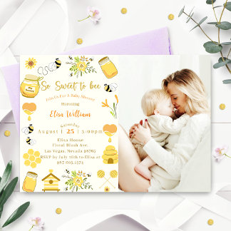 Invitation Baby shower Bee tellement doux à être photo