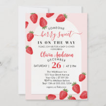 Baby shower Berry Sweet Strawberry