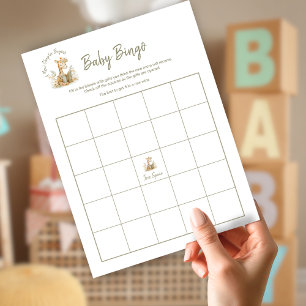 Invitation Baby shower Bingo Jeu Nouveau Chapitre Commence Gi