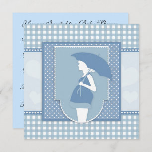 Invitation Baby shower bleu