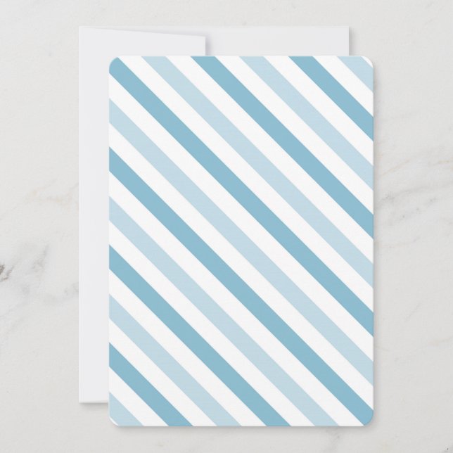 Invitation Baby shower Bleu Chic (Devant)