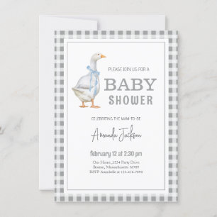 Invitation Baby shower Bleu de Little Goose