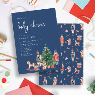 Invitation Baby shower bleu de vacances