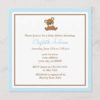 Baby shower bleu mignon d'ours