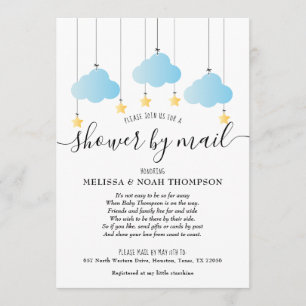 Invitation Baby shower Bleu Par Courrier Sprinksdistance