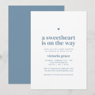 Invitation Baby Shower Bleu pour un Petit Chéri