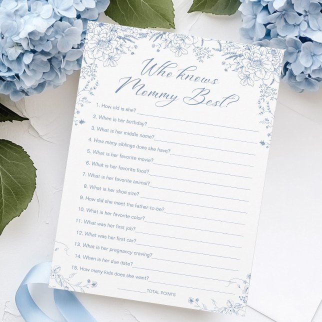 Invitation Baby shower Bleu Qui Connaît Maman La Meilleure Ca (Créateur téléchargé)