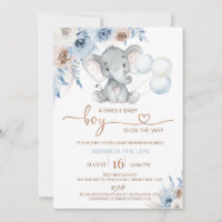 Baby shower Blue Floral Elephant Balloons