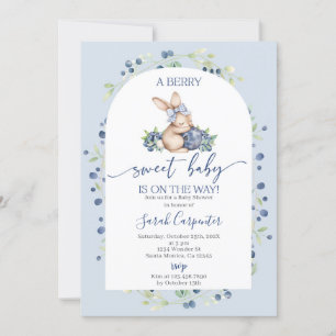 Invitation Baby shower Blueberry