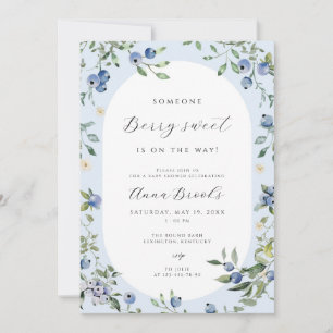 Invitation Baby shower Blueberry   Berry Sweet
