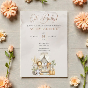 Invitation Baby-Shower Bohème Mixte