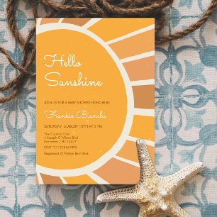 Invitation Baby Shower Bohème Petit rayon de Soleil