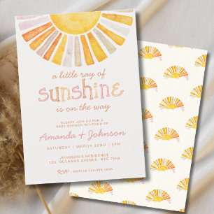 Invitation Baby Shower Bohème Petit Rayon de Soleil