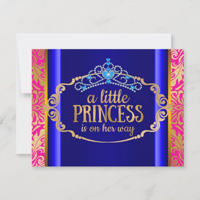 Invitation Baby Shower Bohème Princesse Indienne (Devant)