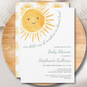 Invitation Baby Shower Bohème Soleil Bébé de Genre Neutre