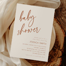 Baby Shower Bohème Terracotta Minimaliste