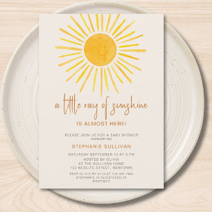 Invitation Baby Shower Bohème Un Petit Rayon de Soleil