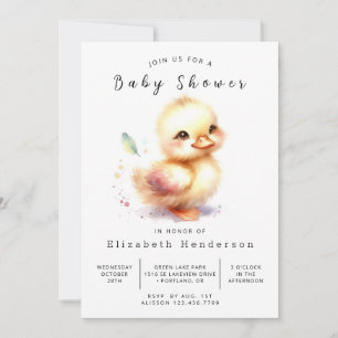 Invitation Baby shower Bohemian Digital Duck