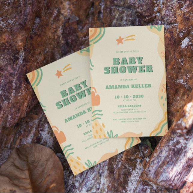 Invitation Baby shower Boho (Créateur téléchargé)