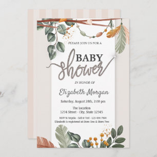 Invitation Baby shower Boho adorable