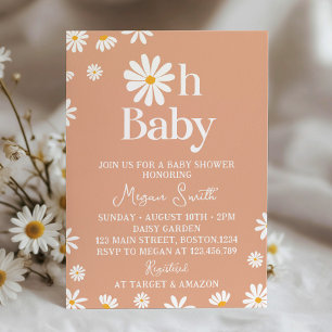 Invitation Baby shower Boho Daisy
