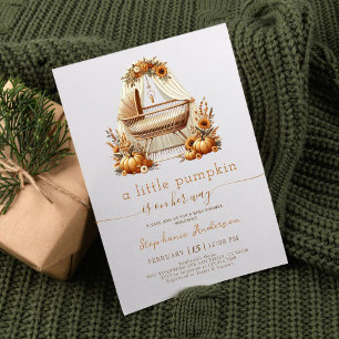 Invitation Baby shower Boho de la petite fille Citrouille Fal