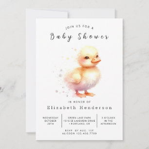 Invitation Baby shower Boho Digital Duck