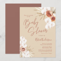 Baby shower Boho en herbe Pampas Tonique Terre