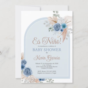 Invitation Baby shower Boho espagnol garçon