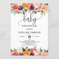 baby shower Boho Fall orange marigold