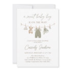 Baby shower Boho Sage Green Boy Vêtements bébé