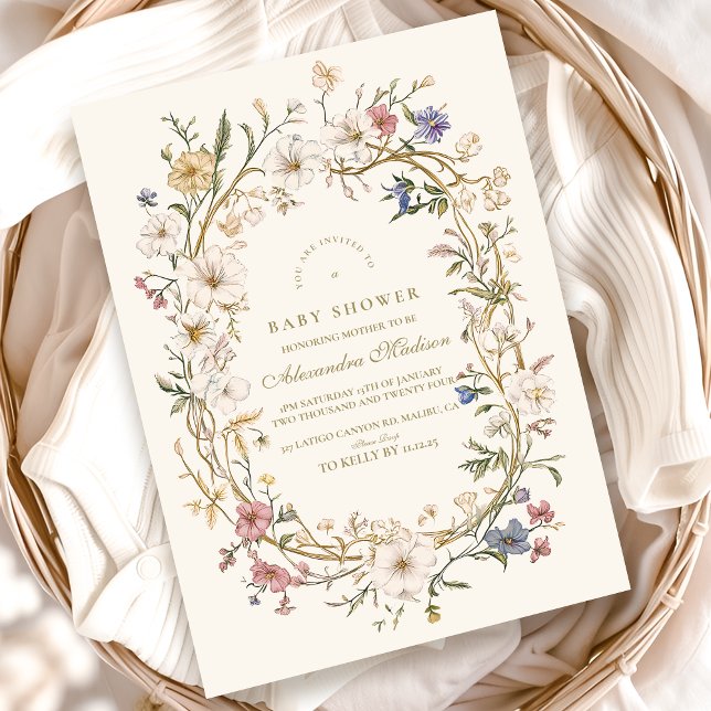 Invitation Baby shower Boho Woodland Fern (Créateur téléchargé)