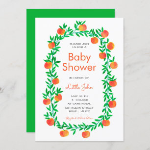 Invitation Baby shower  Bois de Robin d'aquarelle