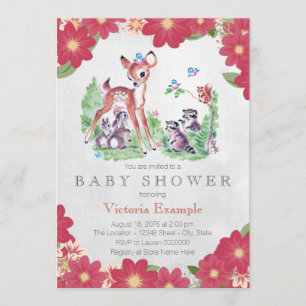 Invitation Baby Shower Bois Vintage pour Bébé