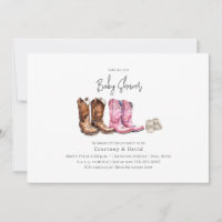 Baby shower Boots Cowboy