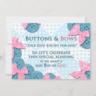 Invitation baby shower - Boutons et vaches