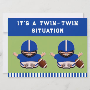 Invitation Baby shower Boy Twins