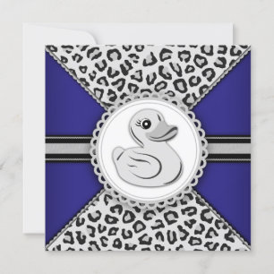Invitation Baby shower Boys Rubber Duck