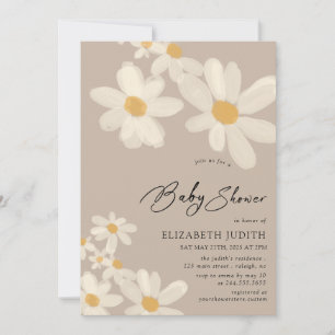 Invitation Baby shower Brown de marais
