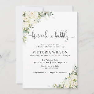 Invitation Baby Shower Brunche et Champagne sur le thème des
