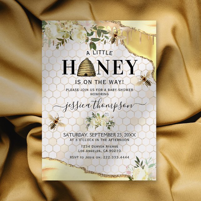 Invitation Baby Shower Bumblebee Vintage (Créateur téléchargé)