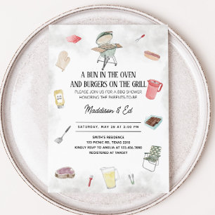 Invitation Baby Shower Bun et Burger
