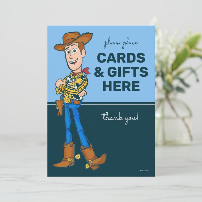 Invitation Baby shower Buzz et Woody (Debout devant)
