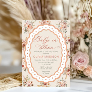 Invitation Baby-Shower Cadre Floral