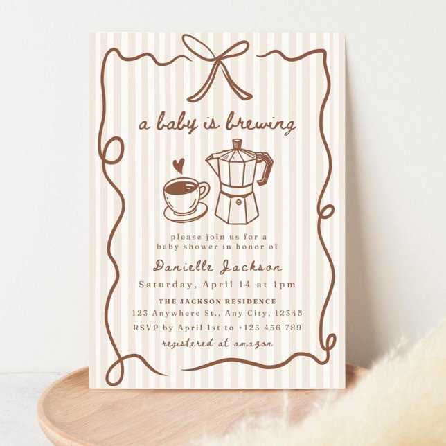 Invitation Baby shower Café Bébé brasse Invi (Créateur téléchargé)