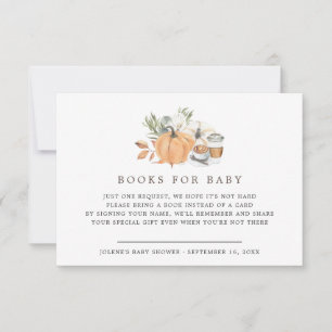 Invitation Baby shower Café d'automne   Livres Pour Bébé