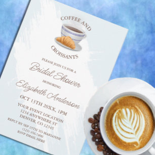 Invitation Baby Shower Café et Croissants