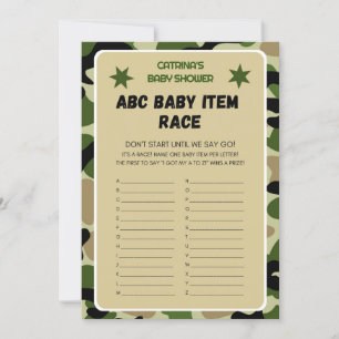 Invitation Baby shower Camo - Nom modifiable, 5x7