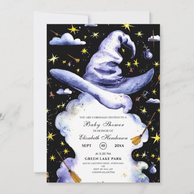 Invitation Baby shower Casquette de l'Assistant Coupe d'aquar (Devant)