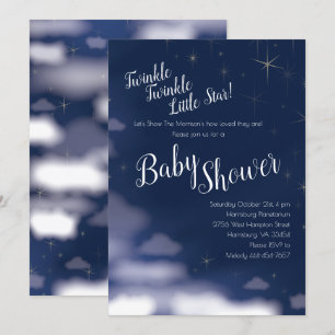 Invitation Baby shower céleste Twinkle Little Star
